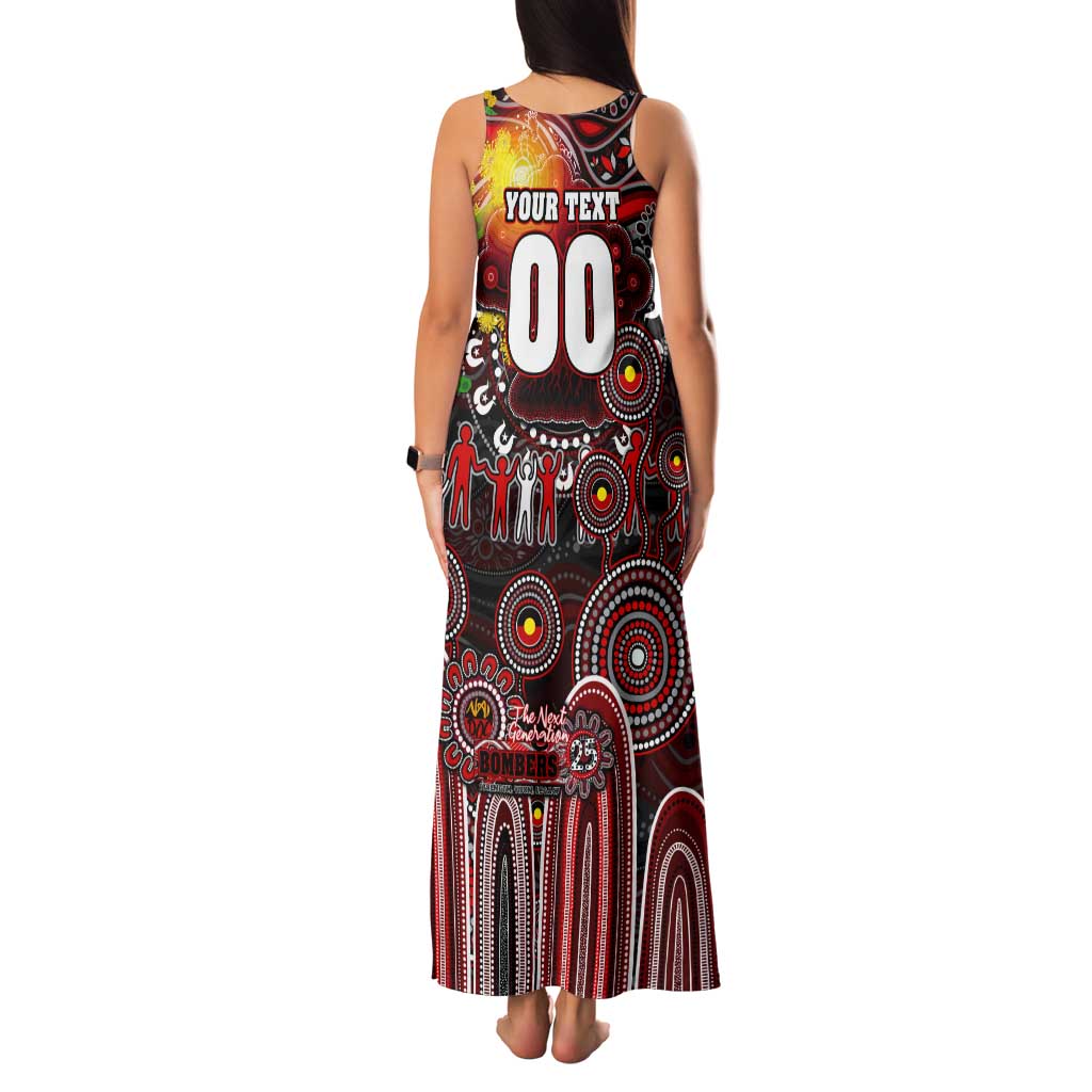 Personalised NAIDOC Week 2025 Bombers Football Tank Maxi Dress Aboriginal Dot Painting