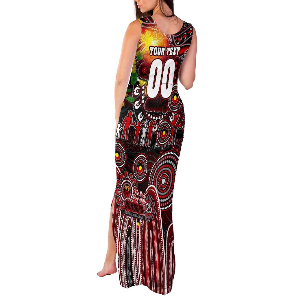 Personalised NAIDOC Week 2025 Bombers Football Tank Maxi Dress Aboriginal Dot Painting