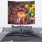 NAIDOC Week 2025 Bombers Football Tapestry Aboriginal Dot Painting