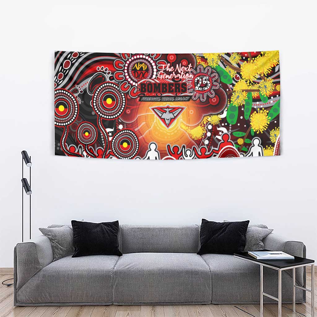 NAIDOC Week 2025 Bombers Football Tapestry Aboriginal Dot Painting