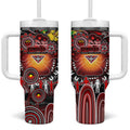 NAIDOC Week 2025 Bombers Football Tumbler With Handle Aboriginal Dot Painting