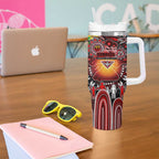 NAIDOC Week 2025 Bombers Football Tumbler With Handle Aboriginal Dot Painting