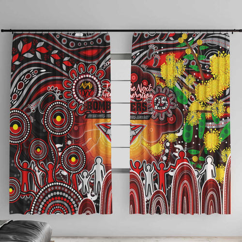 NAIDOC Week 2025 Bombers Football Window Curtain Aboriginal Dot Painting