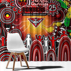 NAIDOC Week 2025 Bombers Football Window Curtain Aboriginal Dot Painting