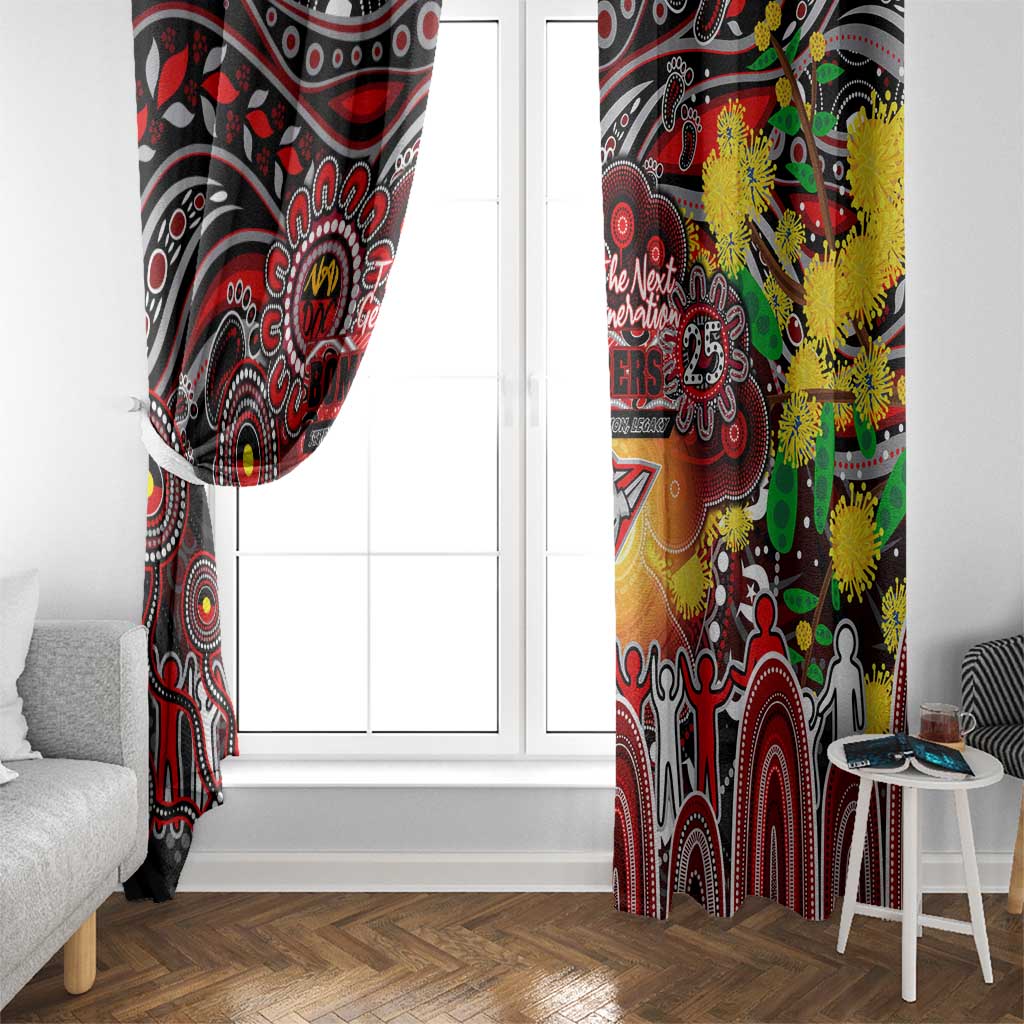 NAIDOC Week 2025 Bombers Football Window Curtain Aboriginal Dot Painting