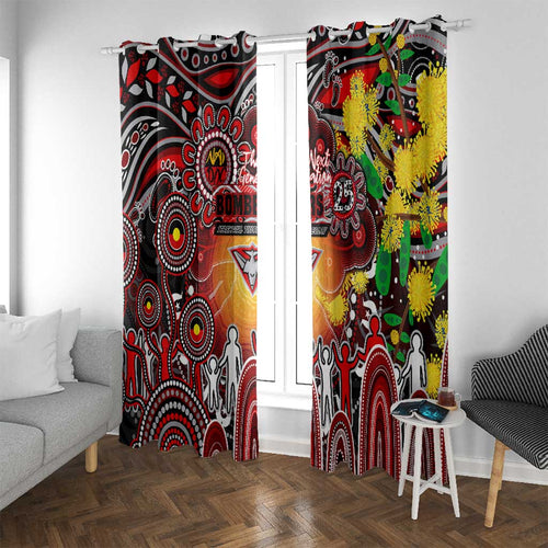 NAIDOC Week 2025 Bombers Football Window Curtain Aboriginal Dot Painting