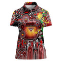 Personalised NAIDOC Week 2025 Bombers Football Women Polo Shirt Aboriginal Dot Painting