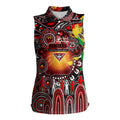 Personalised NAIDOC Week 2025 Bombers Football Women Sleeveless Polo Shirt Aboriginal Dot Painting