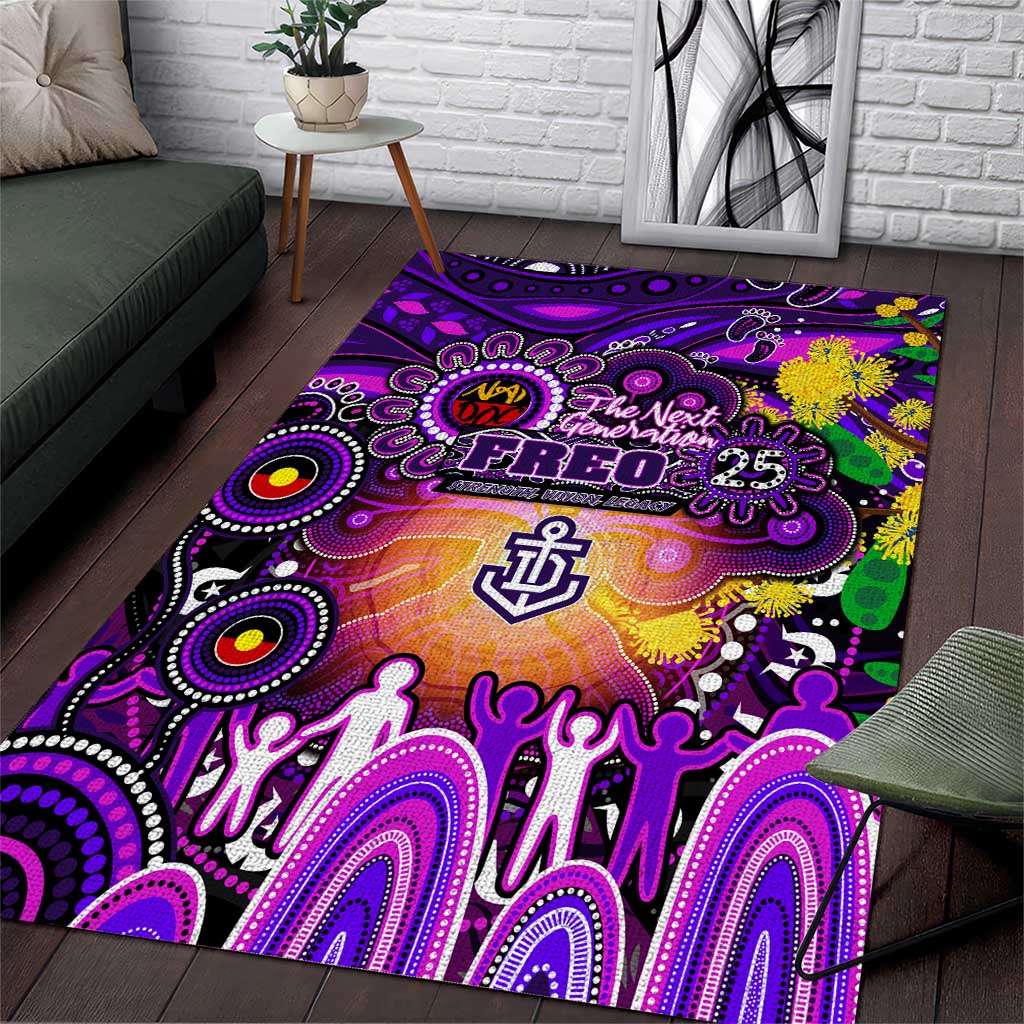 NAIDOC Week 2025 Freo Football Area Rug Aboriginal Dot Painting