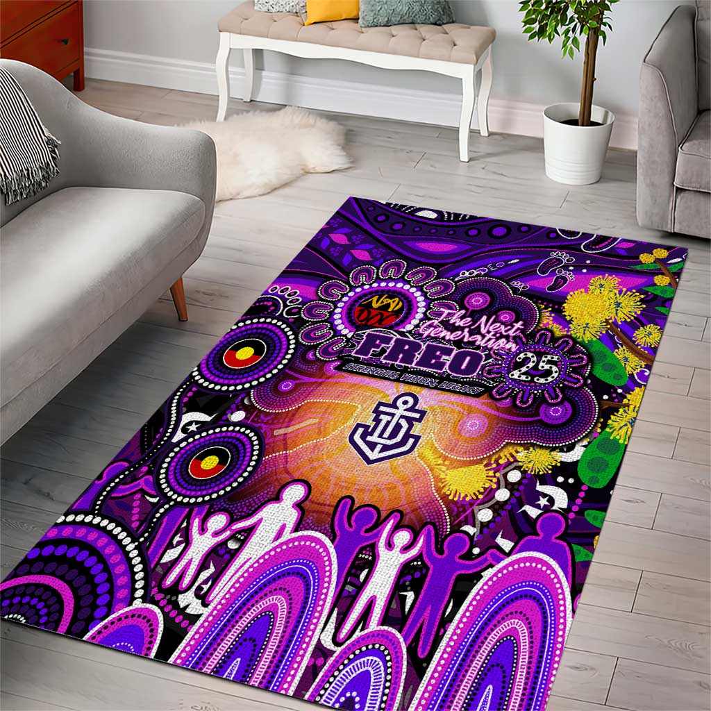 NAIDOC Week 2025 Freo Football Area Rug Aboriginal Dot Painting