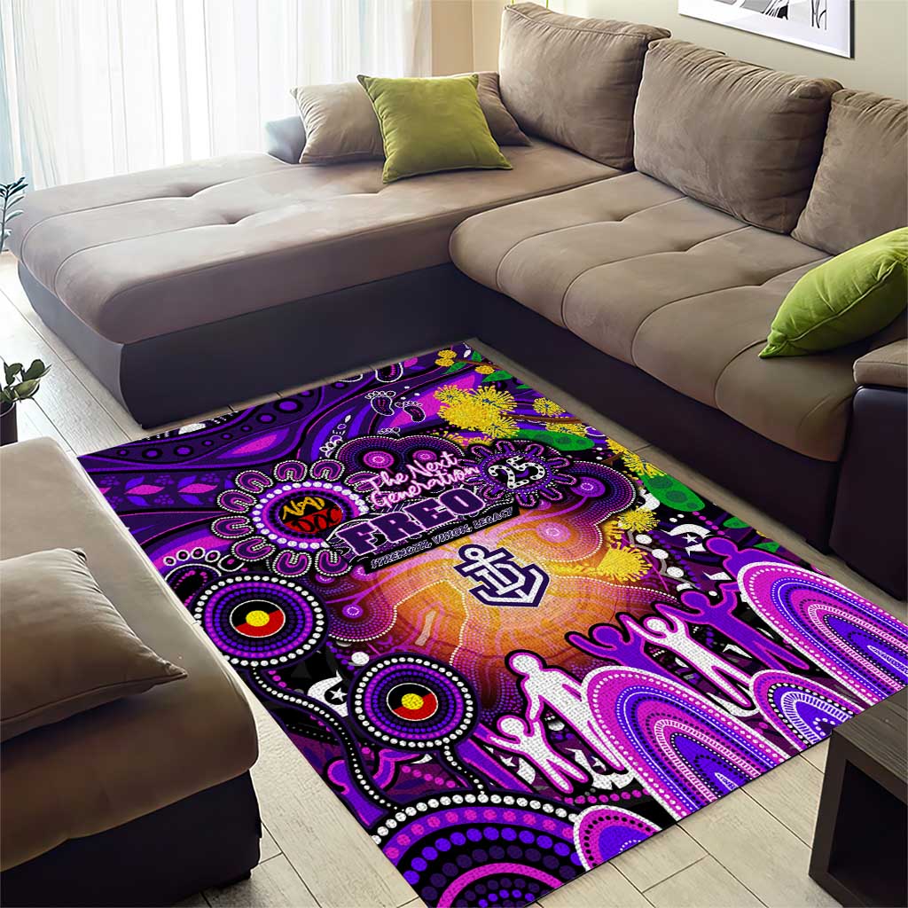 NAIDOC Week 2025 Freo Football Area Rug Aboriginal Dot Painting