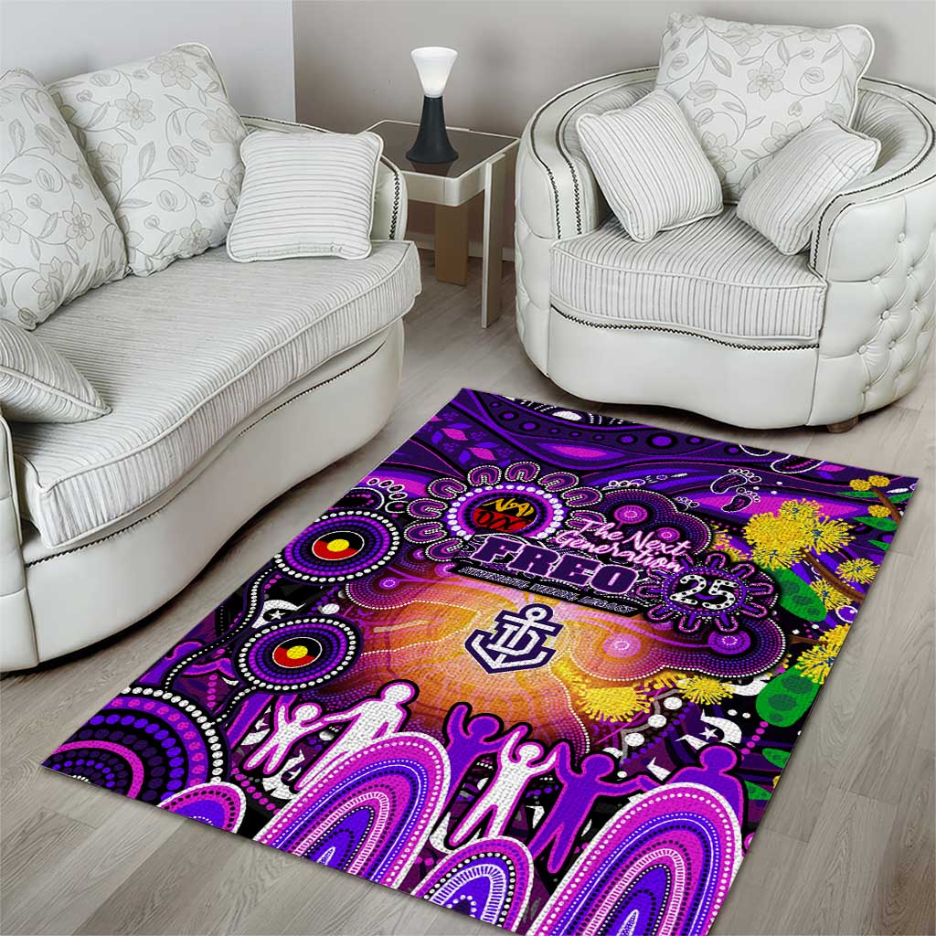 NAIDOC Week 2025 Freo Football Area Rug Aboriginal Dot Painting
