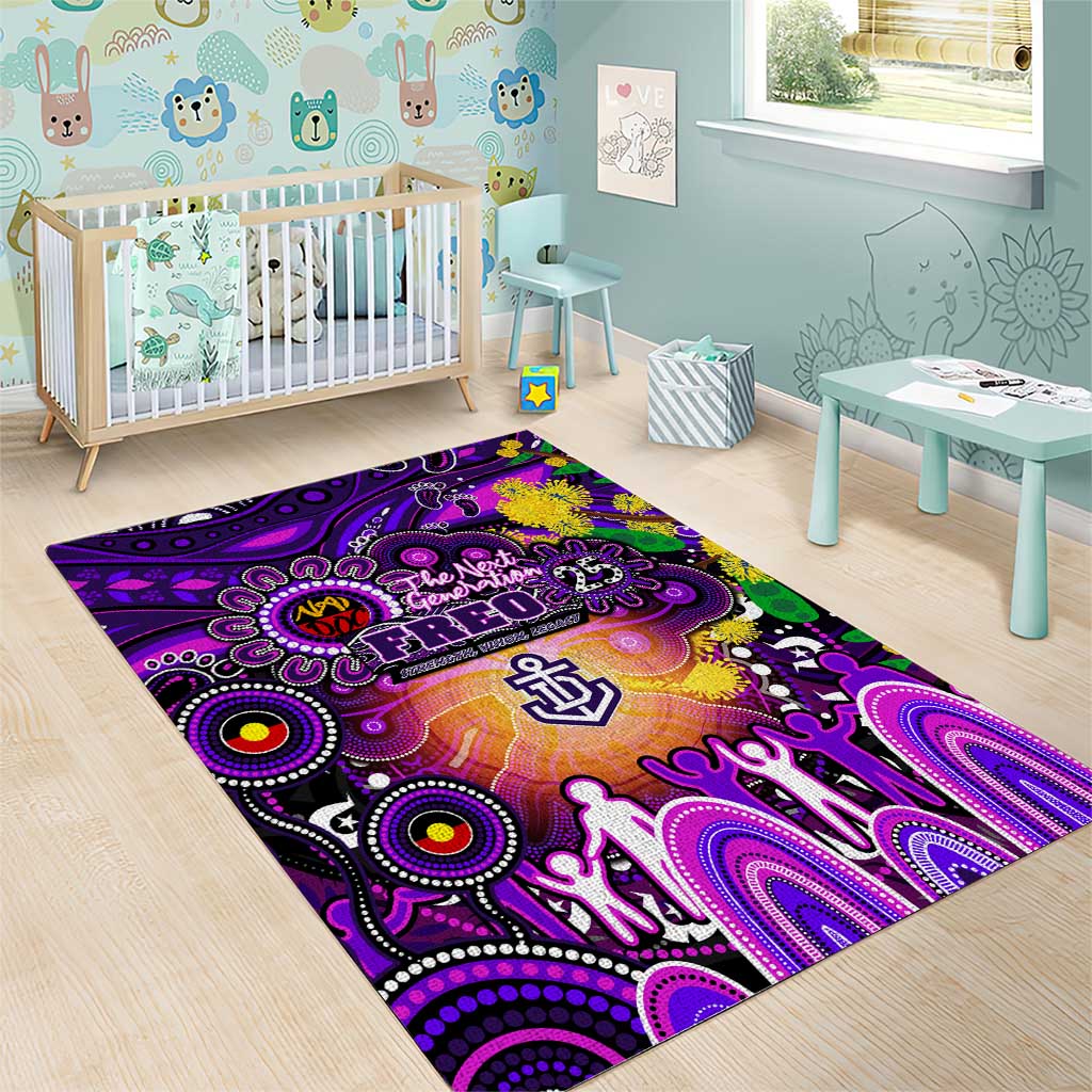 NAIDOC Week 2025 Freo Football Area Rug Aboriginal Dot Painting