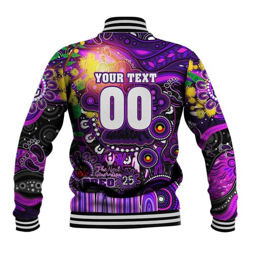 Personalised NAIDOC Week 2025 Freo Football Baseball Jacket Aboriginal Dot Painting