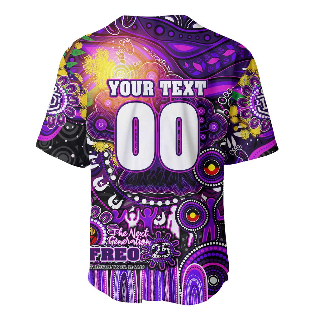 Personalised NAIDOC Week 2025 Freo Football Baseball Jersey Aboriginal Dot Painting