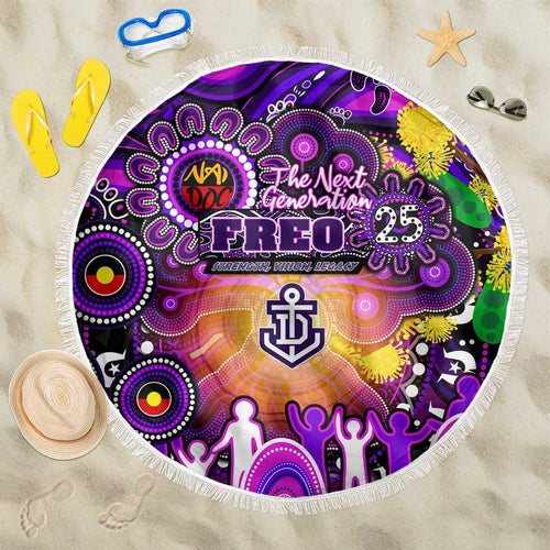NAIDOC Week 2025 Freo Football Beach Blanket Aboriginal Dot Painting