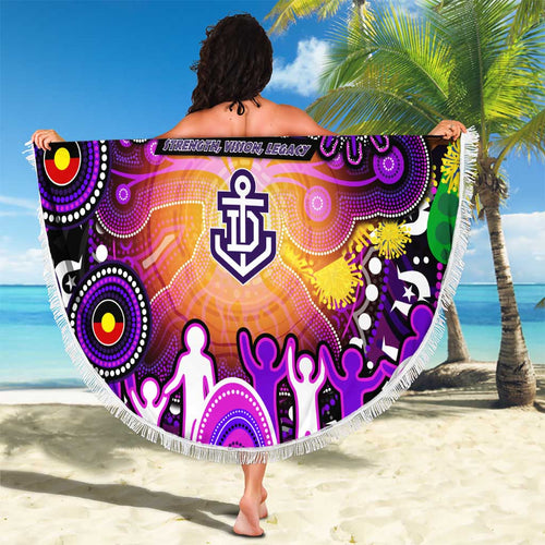 NAIDOC Week 2025 Freo Football Beach Blanket Aboriginal Dot Painting