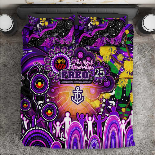 NAIDOC Week 2025 Freo Football Bedding Set Aboriginal Dot Painting
