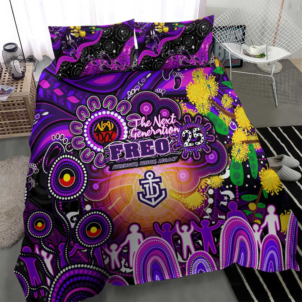 NAIDOC Week 2025 Freo Football Bedding Set Aboriginal Dot Painting