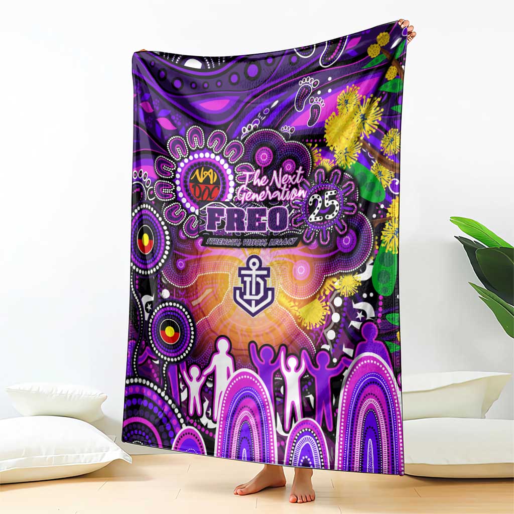 NAIDOC Week 2025 Freo Football Blanket Aboriginal Dot Painting