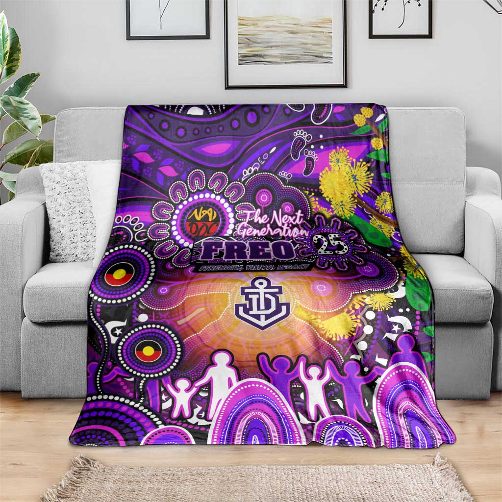 NAIDOC Week 2025 Freo Football Blanket Aboriginal Dot Painting