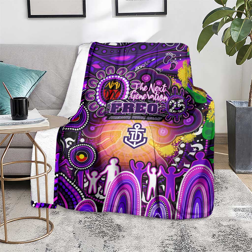 NAIDOC Week 2025 Freo Football Blanket Aboriginal Dot Painting