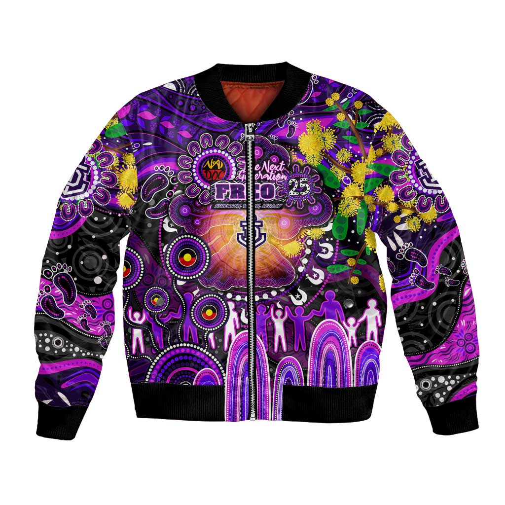 Personalised NAIDOC Week 2025 Freo Football Bomber Jacket Aboriginal Dot Painting