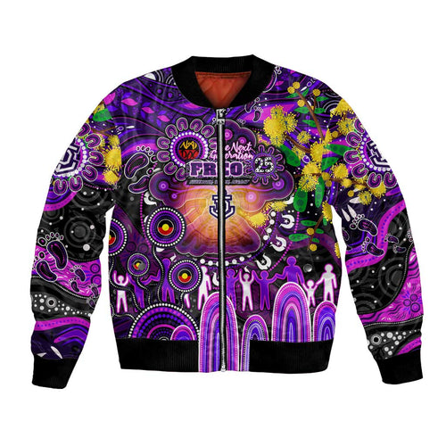 Personalised NAIDOC Week 2025 Freo Football Bomber Jacket Aboriginal Dot Painting