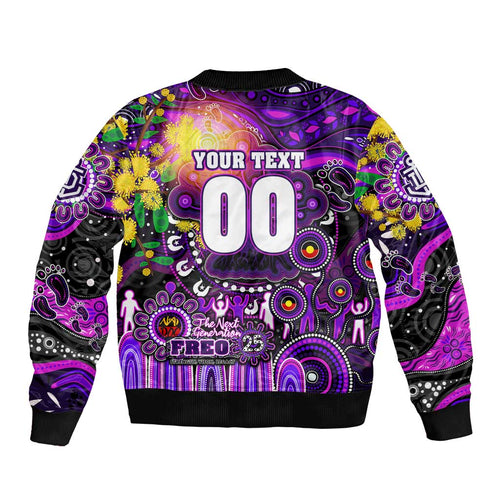 Personalised NAIDOC Week 2025 Freo Football Bomber Jacket Aboriginal Dot Painting