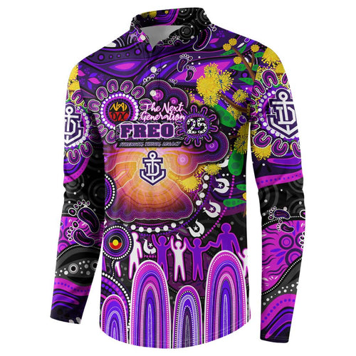 Personalised NAIDOC Week 2025 Freo Football Button Sweatshirt Aboriginal Dot Painting