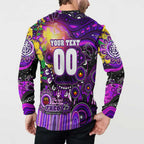 Personalised NAIDOC Week 2025 Freo Football Button Sweatshirt Aboriginal Dot Painting