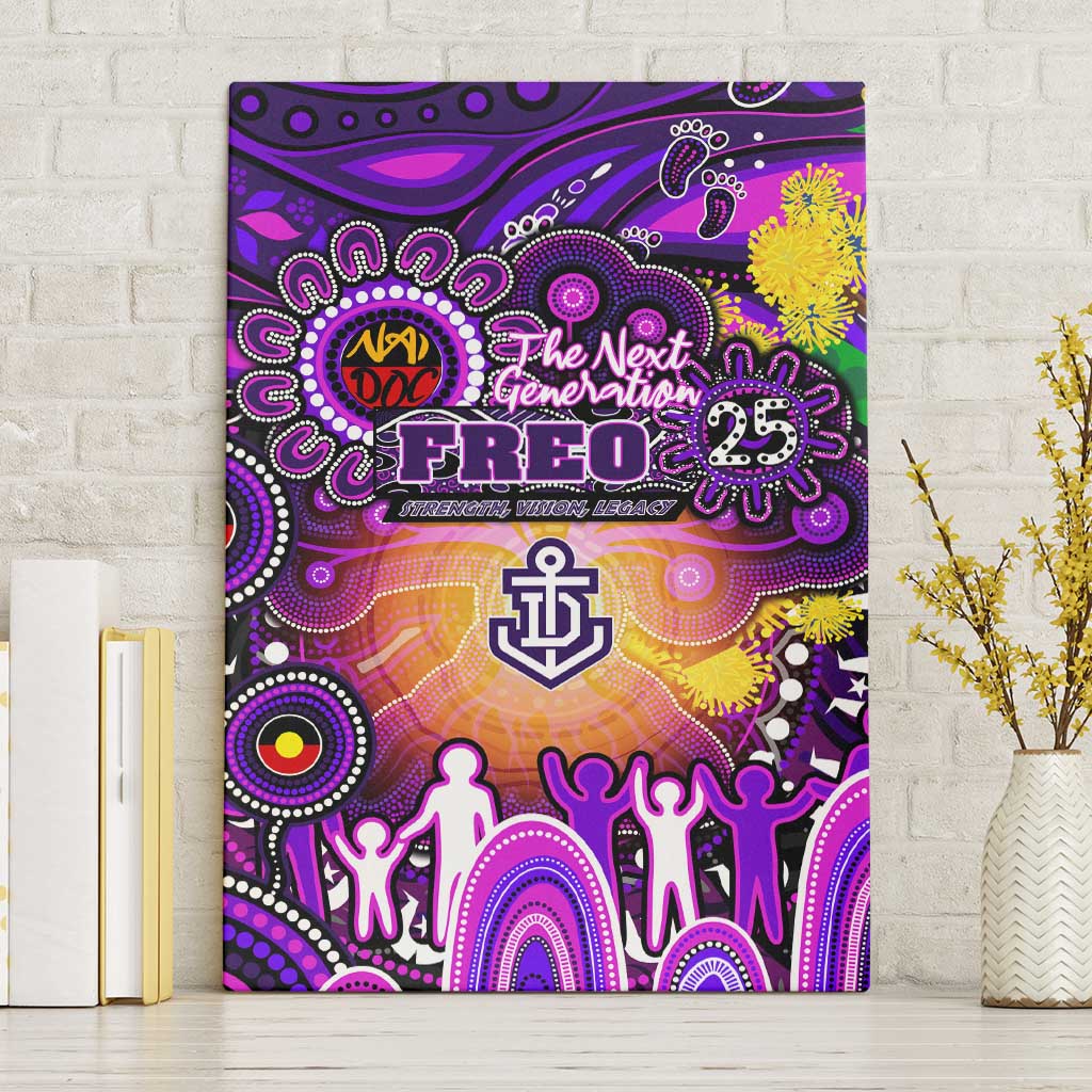NAIDOC Week 2025 Freo Football Canvas Wall Art Aboriginal Dot Painting