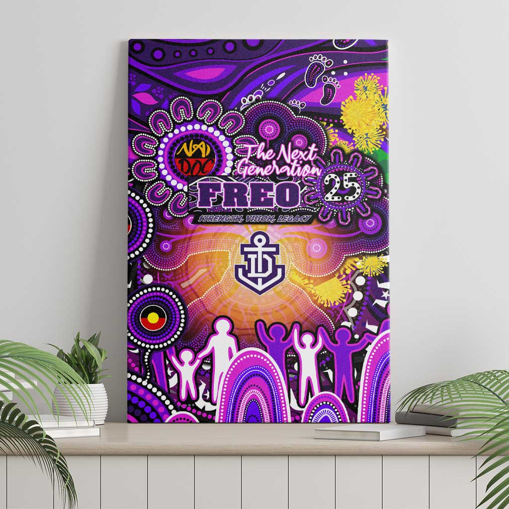 NAIDOC Week 2025 Freo Football Canvas Wall Art Aboriginal Dot Painting
