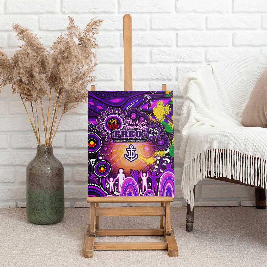 NAIDOC Week 2025 Freo Football Canvas Wall Art Aboriginal Dot Painting