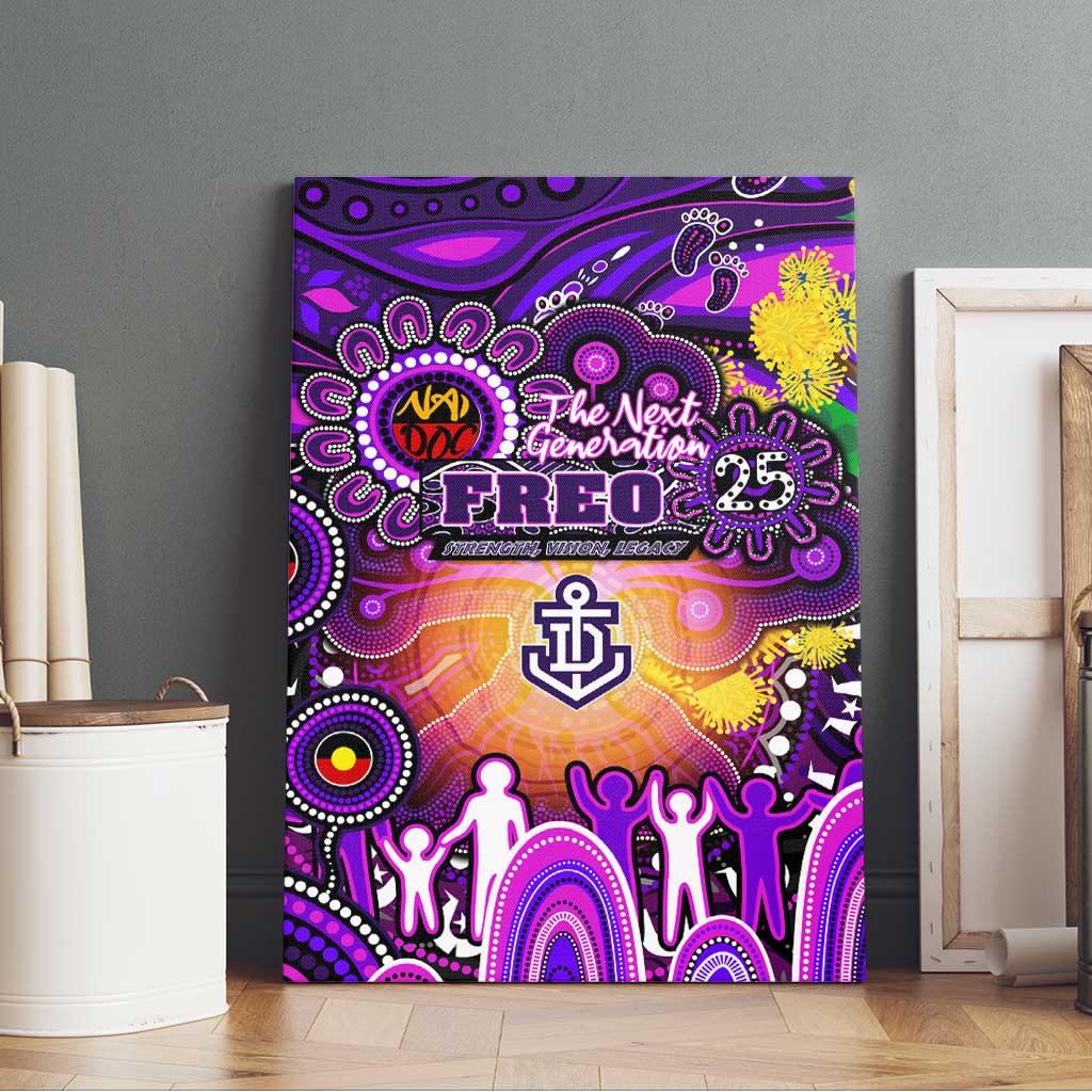 NAIDOC Week 2025 Freo Football Canvas Wall Art Aboriginal Dot Painting