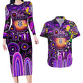 Personalised NAIDOC Week 2025 Freo Football Couples Matching Long Sleeve Bodycon Dress and Hawaiian Shirt Aboriginal Dot Painting