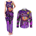 Personalised NAIDOC Week 2025 Freo Football Couples Matching Tank Maxi Dress and Long Sleeve Button Shirt Aboriginal Dot Painting