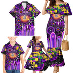 Personalised NAIDOC Week 2025 Freo Football Family Matching Mermaid Dress and Hawaiian Shirt Aboriginal Dot Painting