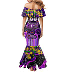 Personalised NAIDOC Week 2025 Freo Football Family Matching Mermaid Dress and Hawaiian Shirt Aboriginal Dot Painting