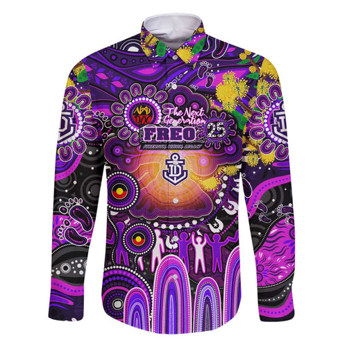 Personalised NAIDOC Week 2025 Freo Football Family Matching Summer Maxi Dress and Hawaiian Shirt Aboriginal Dot Painting