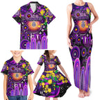 Personalised NAIDOC Week 2025 Freo Football Family Matching Tank Maxi Dress and Hawaiian Shirt Aboriginal Dot Painting