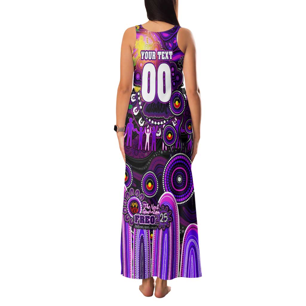 Personalised NAIDOC Week 2025 Freo Football Family Matching Tank Maxi Dress and Hawaiian Shirt Aboriginal Dot Painting