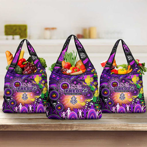 NAIDOC Week 2025 Freo Football Grocery Bag Aboriginal Dot Painting