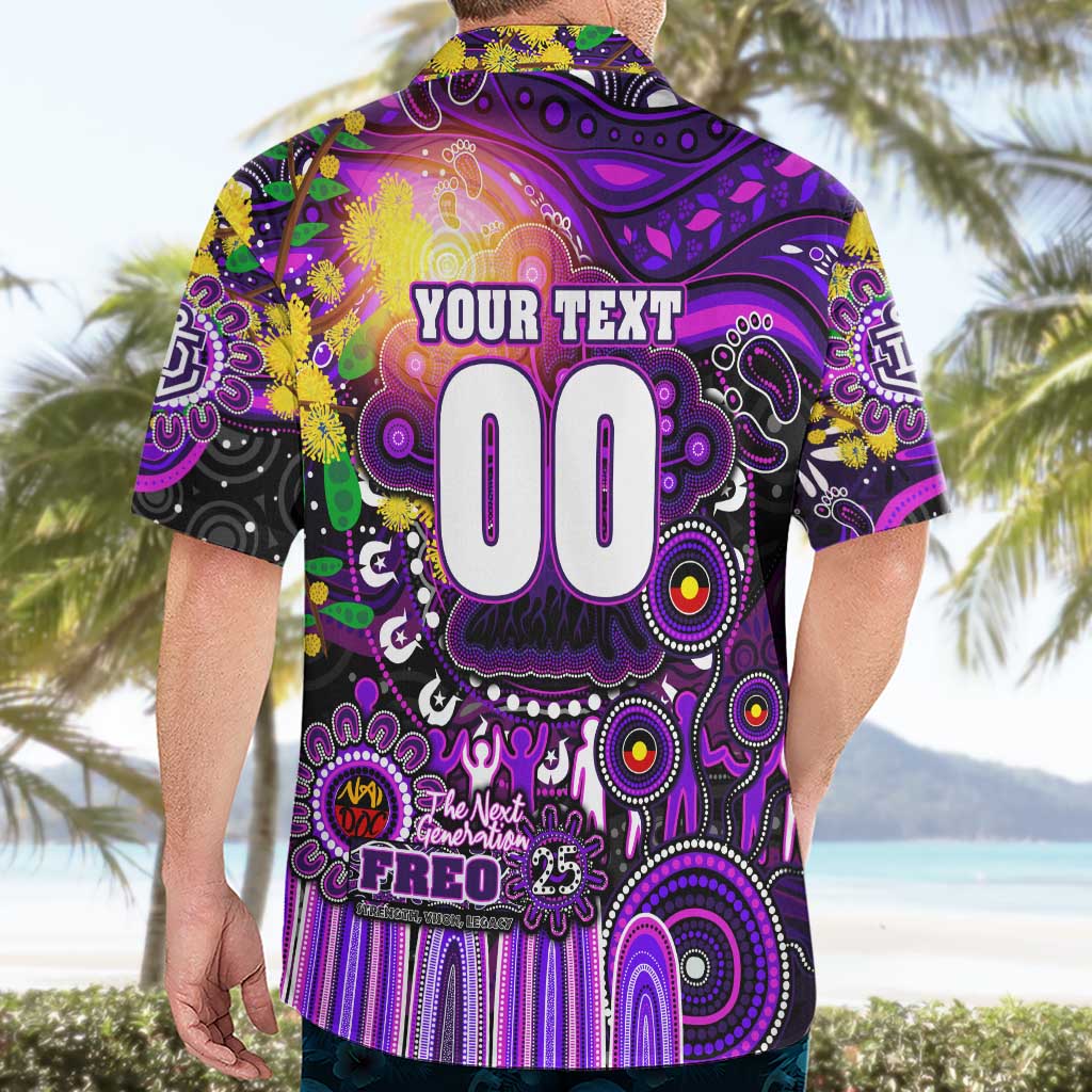 Personalised NAIDOC Week 2025 Freo Football Hawaiian Shirt Aboriginal Dot Painting