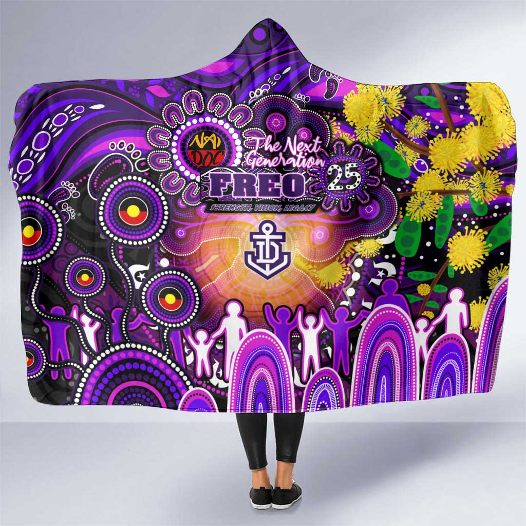NAIDOC Week 2025 Freo Football Hooded Blanket Aboriginal Dot Painting