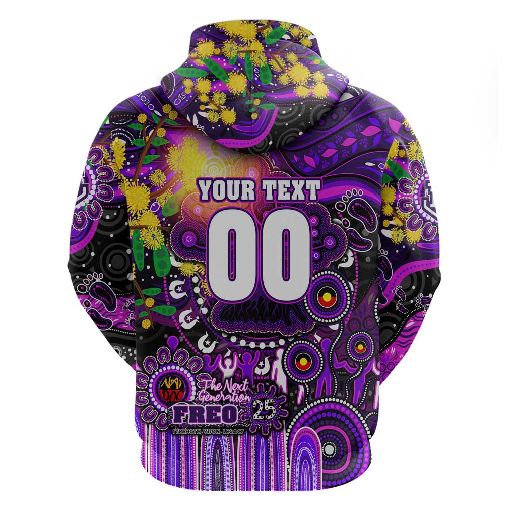 Personalised NAIDOC Week 2025 Freo Football Hoodie Aboriginal Dot Painting