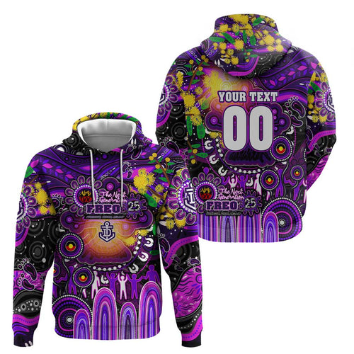 Personalised NAIDOC Week 2025 Freo Football Hoodie Aboriginal Dot Painting