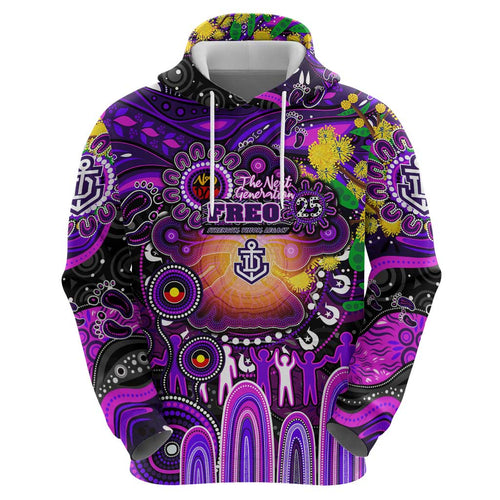 Personalised NAIDOC Week 2025 Freo Football Hoodie Aboriginal Dot Painting