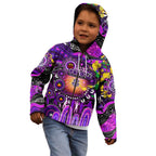 Personalised NAIDOC Week 2025 Freo Football Kid Hoodie Aboriginal Dot Painting
