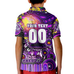 Personalised NAIDOC Week 2025 Freo Football Kid Polo Shirt Aboriginal Dot Painting